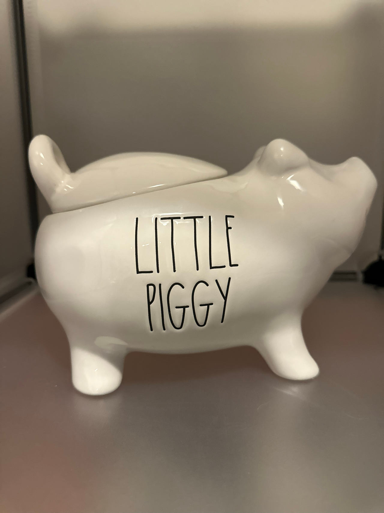 Rae Dunn Little Piggy Ceramic Pig Shaped Canister