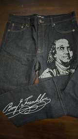 Kno Betta Benjamin Franklin Rhinestone Jeans 36x30 - Image 1