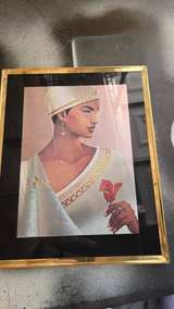 Home Interiors & Gifts Lady with Rose Framed Art Print - Image 2