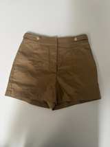Petite Assembly Tan Elastic Back Shorts NWT Gold Buttons - Image 5