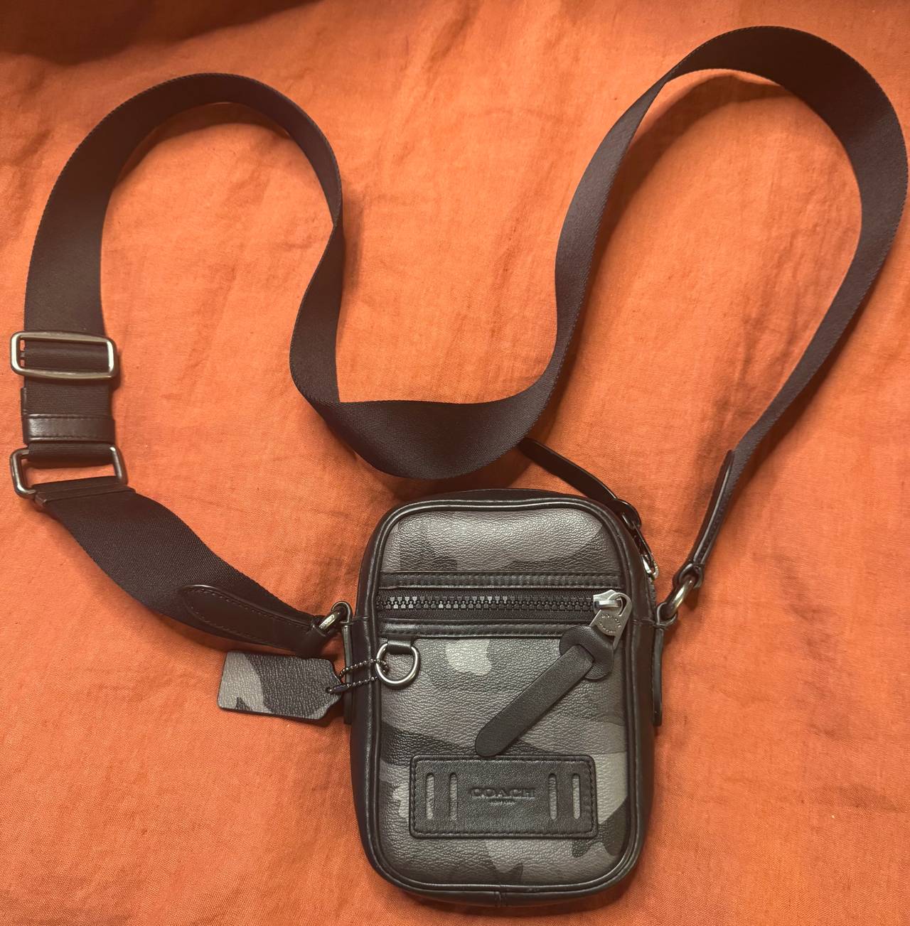 Coach Terrain Crossbody Bag in Grey Camo-Like New
