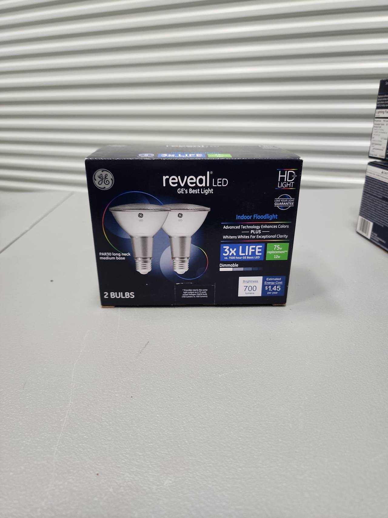 GE Reveal HD+ PAR30 Long Neck LED 75W Replacement Bulbs, 2-Pack