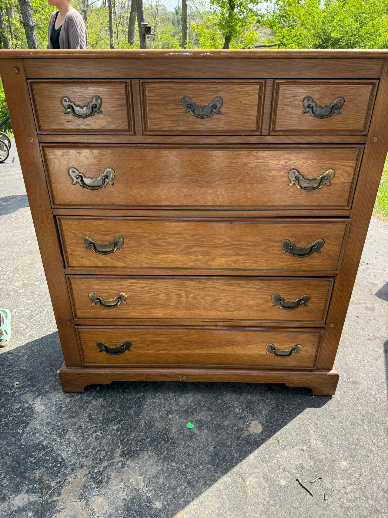 Vintage 7-Drawer Oak Dresser