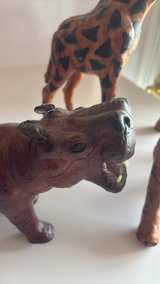 Vintage Handcrafted Leather Animal Figurines - Image 2