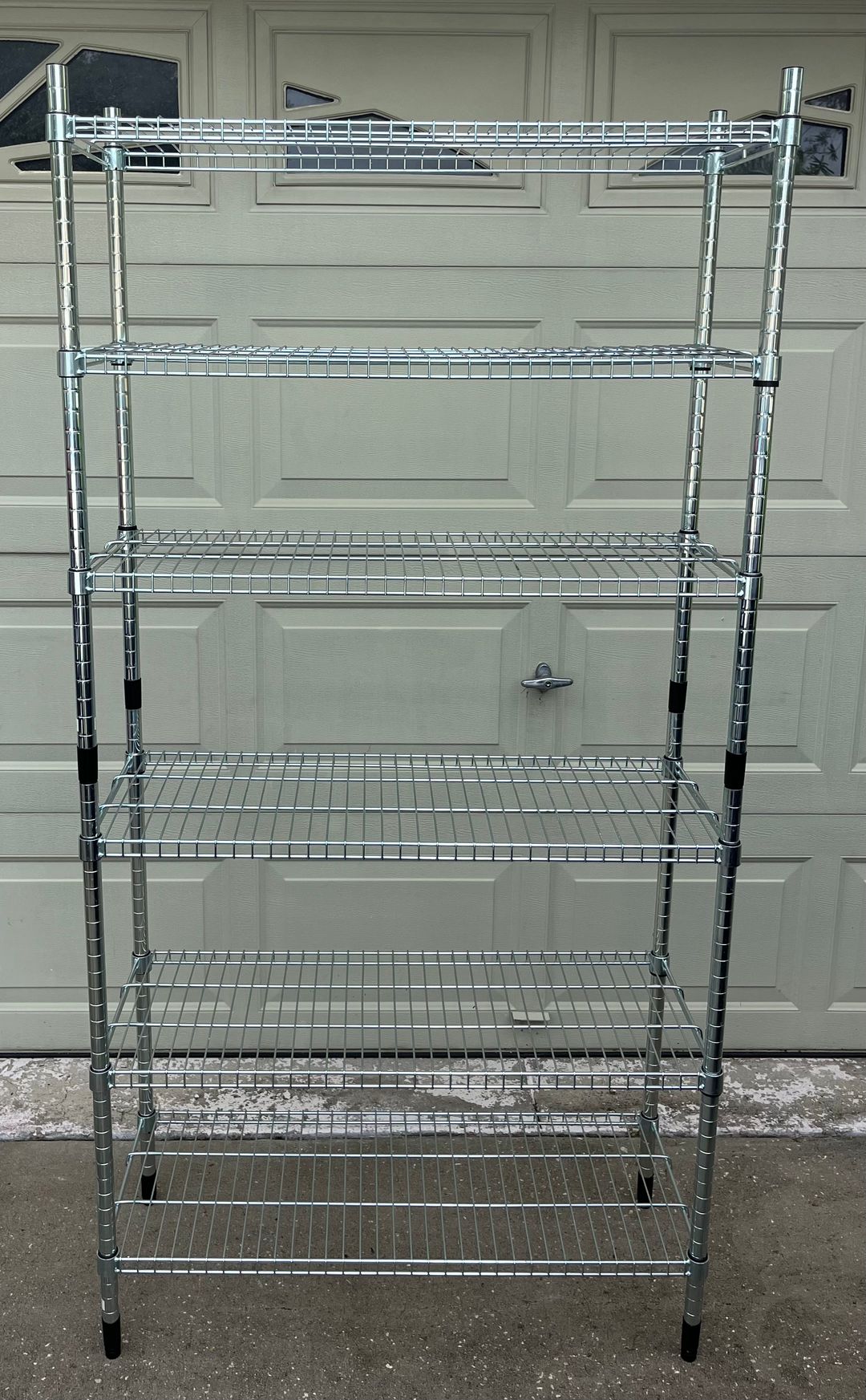 Ikea Wire 6 Shelving Rack OMAR 2 section shelving unit, 35” W x 13” D x 72” H