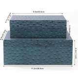 Faux Ostrich Leather Decorative Boxes - Image 3