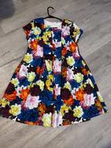 Girls Bonnie Jean Size 20 Husky Floral Fit and Flare Dress - Image 5