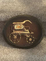 Vintage Mixed Metal Stagecoach Wall Decor - Image 1