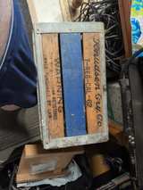 Vintage Knudsen Creamery Co. Wood and Metal Milk Crate - Image 2