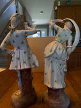 Vintage Porcelain Courting Couple Figurines - Image 2