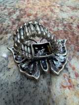 Paparazzi Social Butterfly Blue Rhinestone Stretch Ring - Image 3