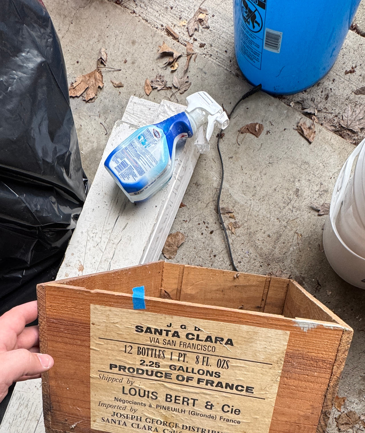 Louis Bert & Cie Vintage Wooden Wine Crate