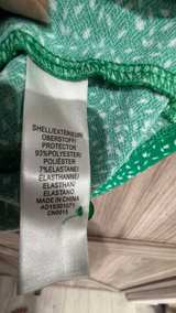 Adrianna Papel Green Pleated Dotted Blouse size small shirt business casual - Image 3