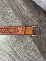 Texas Saddlery Basketweave Leather Belt - Image 3