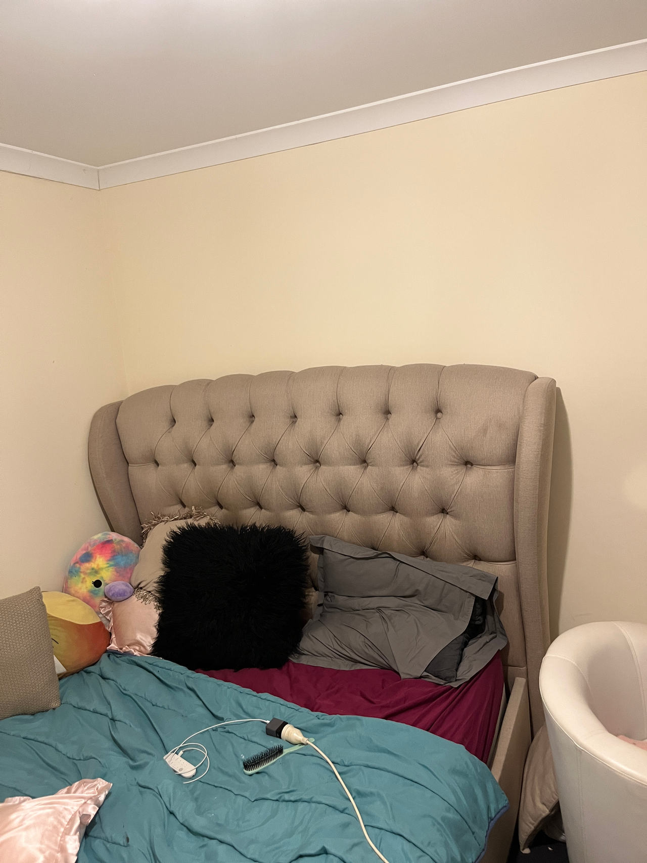 Tufted Wingback Bed Frame