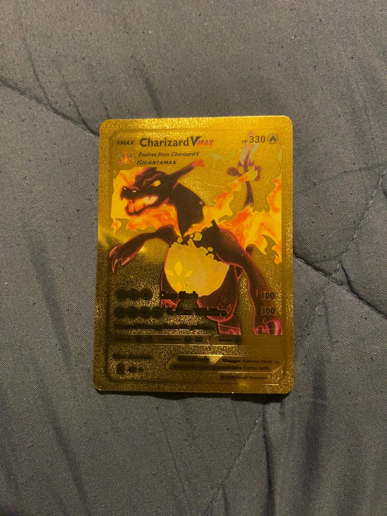 Pokemon Charizard VMAX Gold Foil Fan Art Card