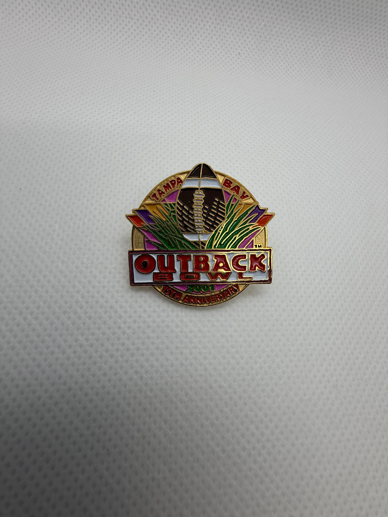 2001 Outback Bowl 15th Anniversary Lapel Pin