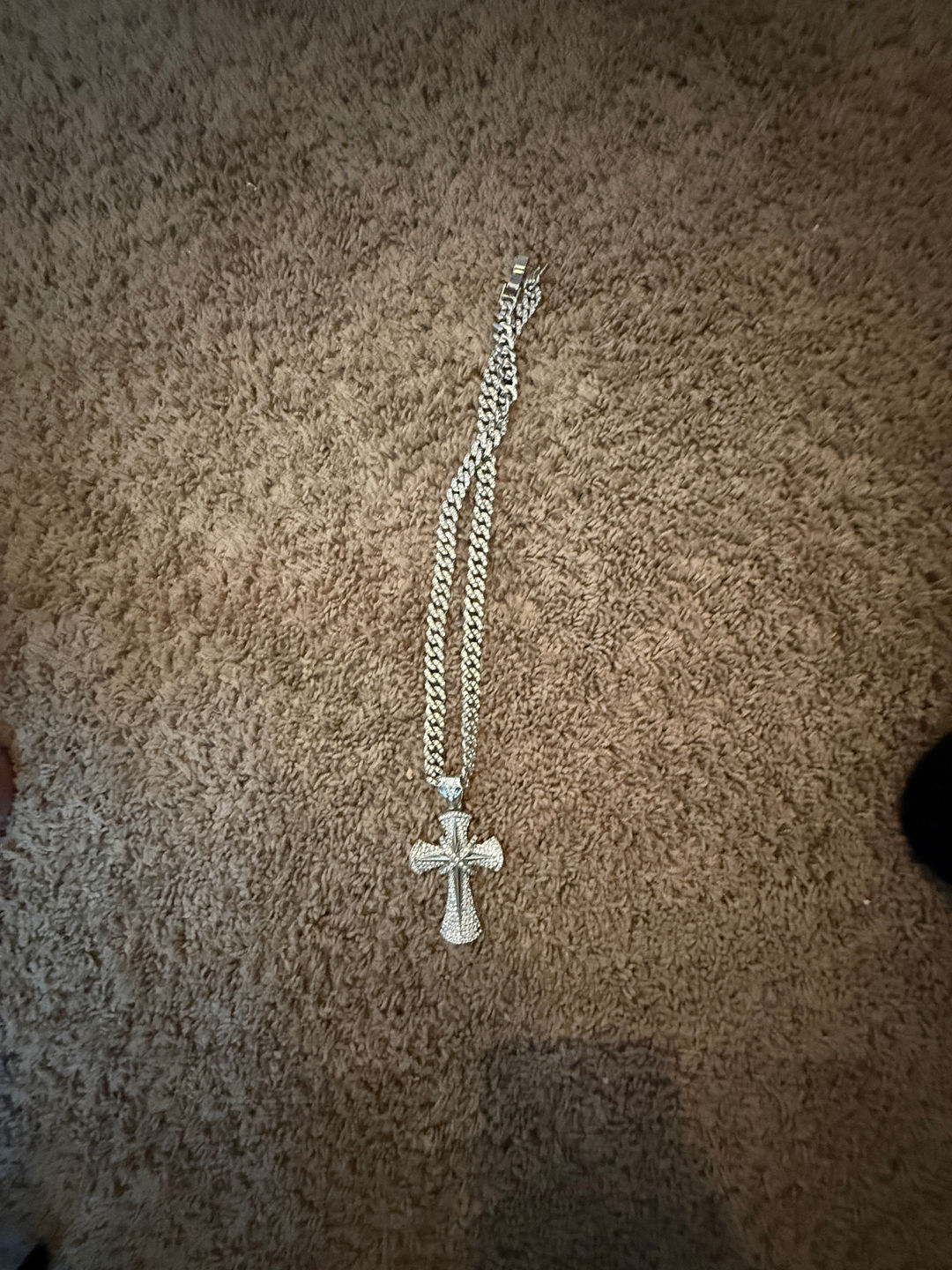 Cuban Link Chain with Cross Pendant