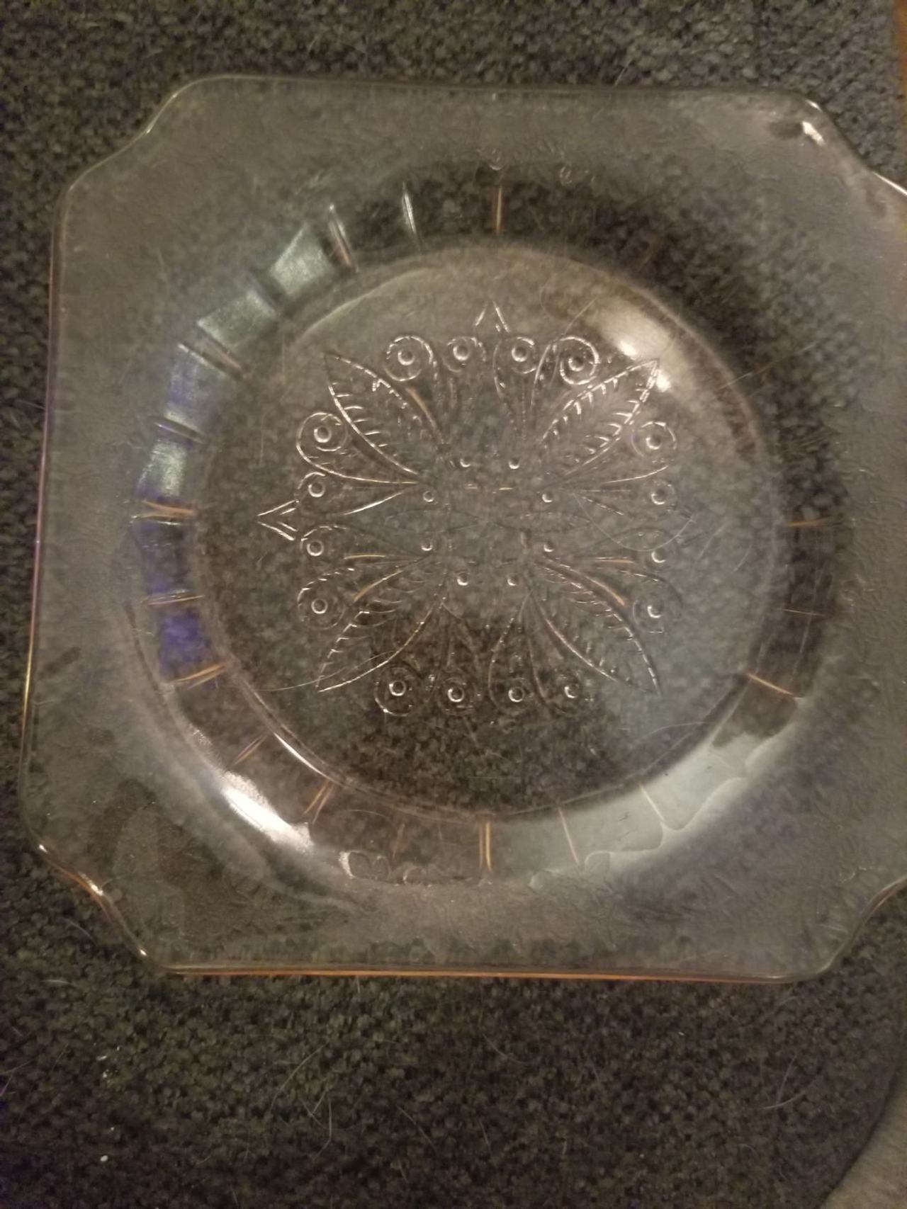 Federal Glass Rosemary Pink Depression Glass Plate