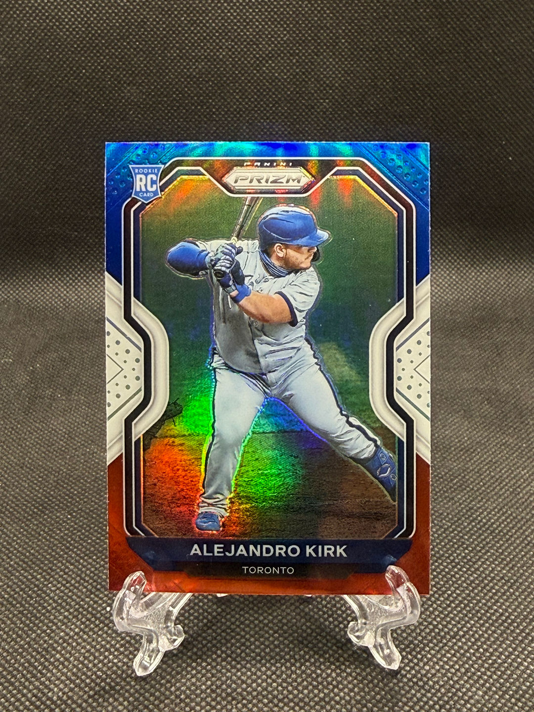 2021 Panini Prizm Alejandro Kirk Red White Blue Prizm #169 Rookie Card