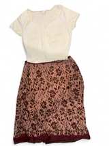 Vintage Style Floral Print Chiffon Skirt - Image 3