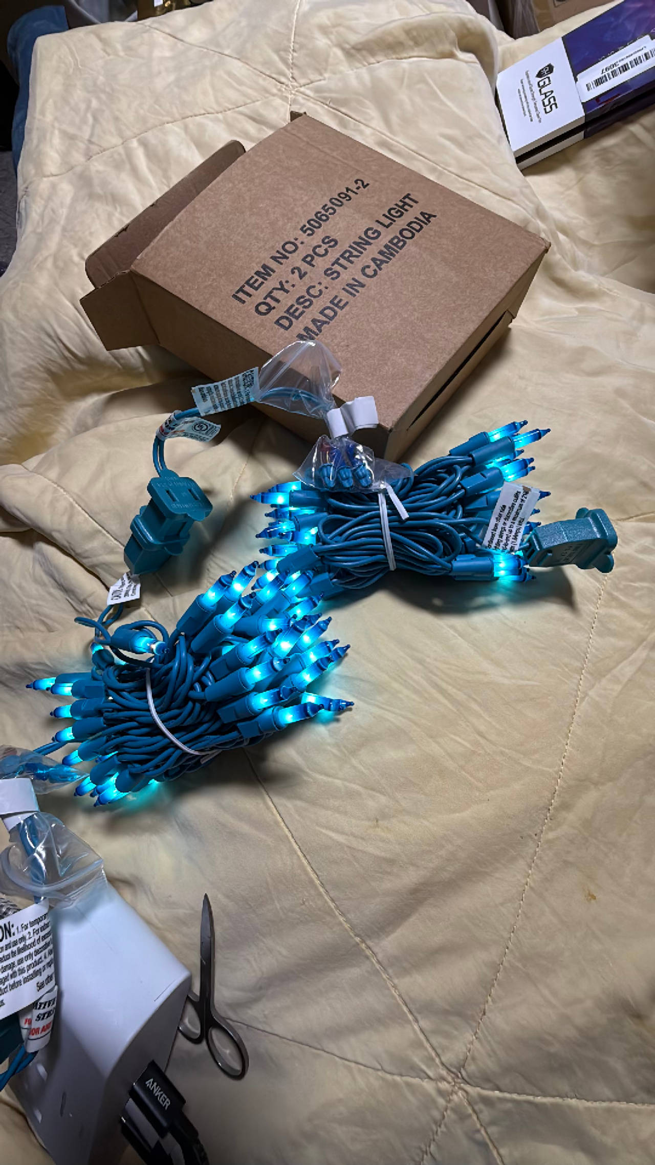 Set of 2 Powder Blue String Lights