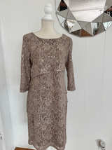 Ronni Nicole Tiered Sequin Lace Sheath Dress - Image 1