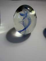 Lot of 3 Art Glass Paperweights - Jellyfish & Swirl Designs - Image 4