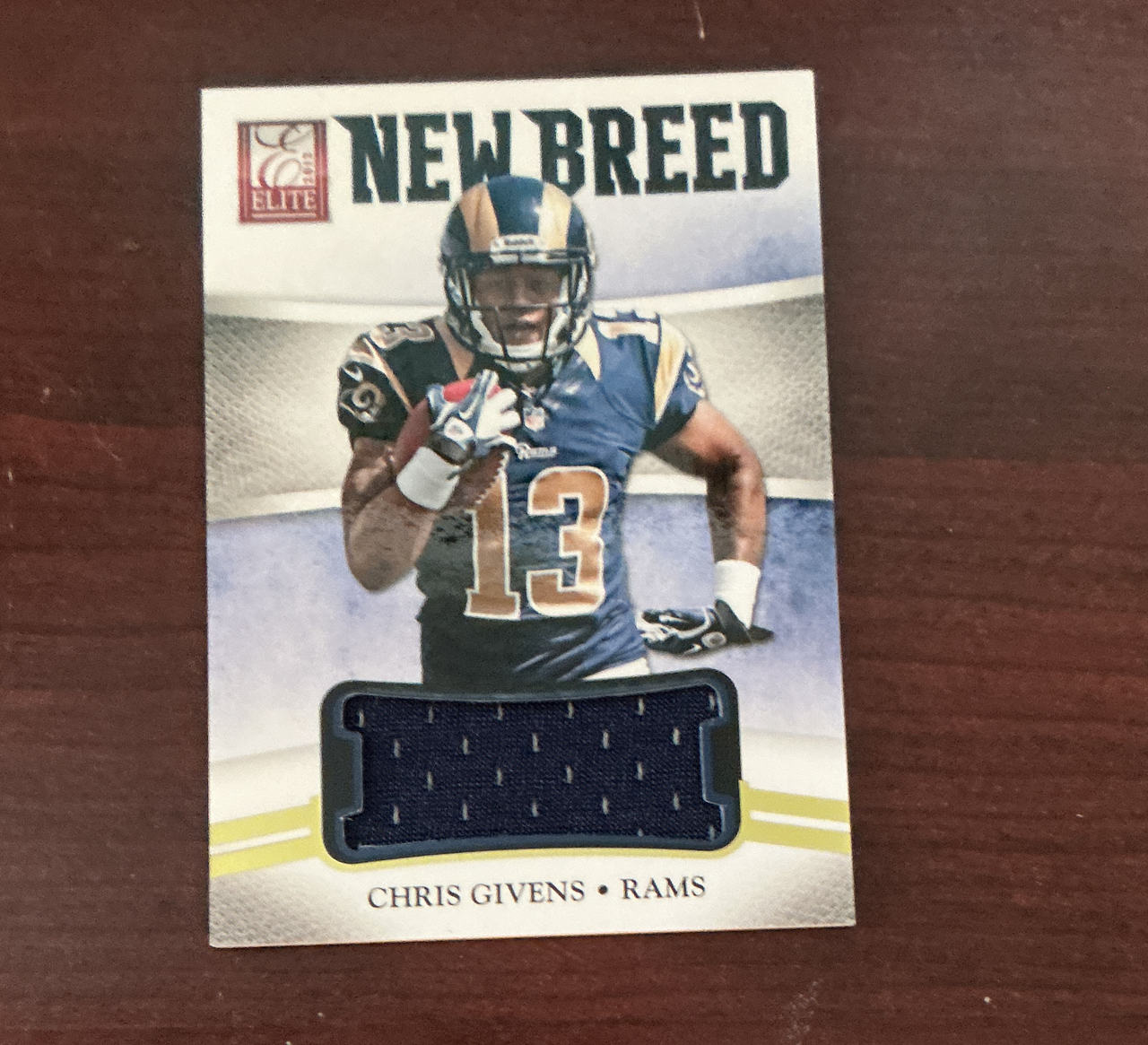 2012 Panini Elite New Breed Chris Givens Jersey Relic Card