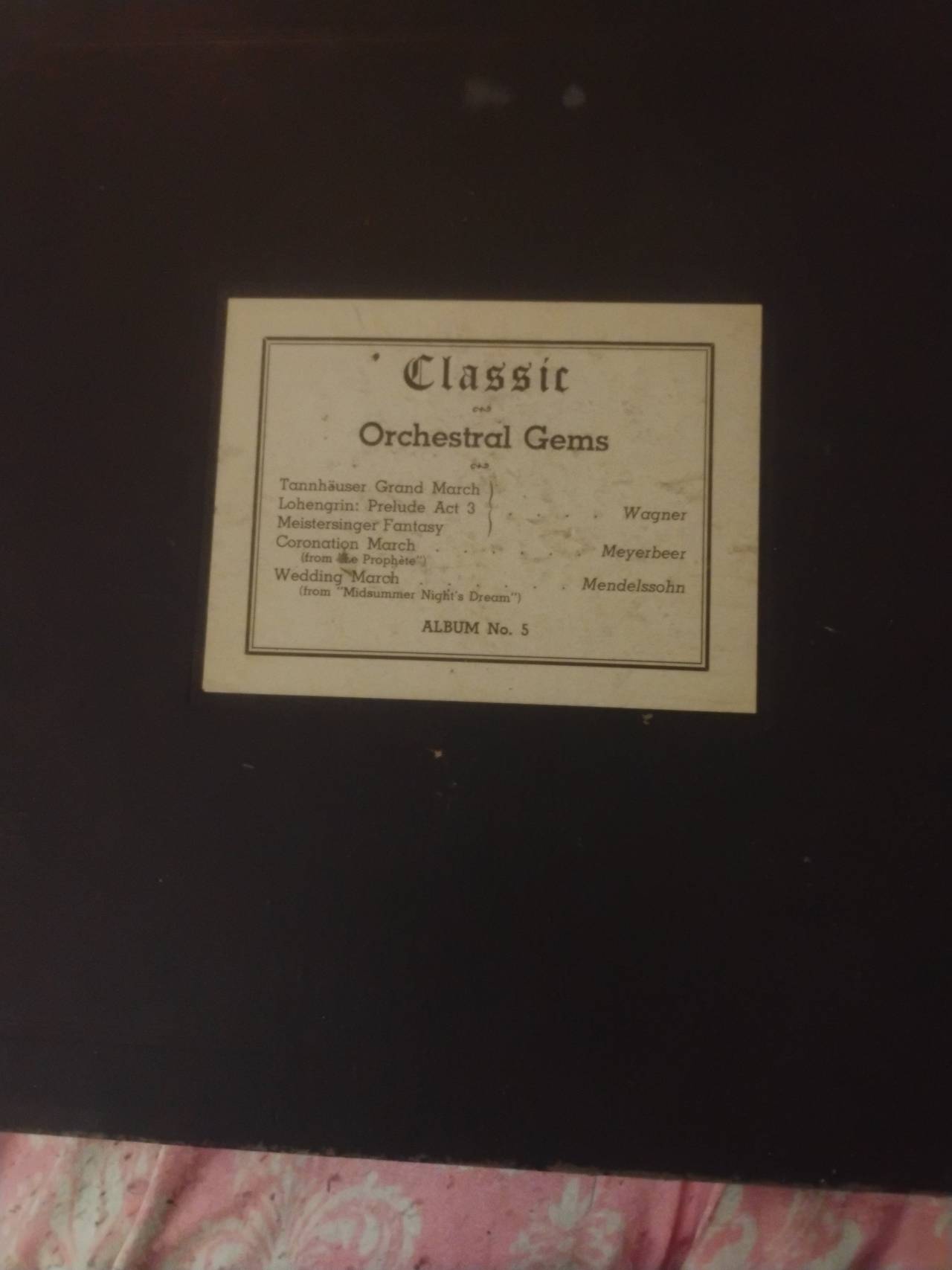 Classic Orchestral Gems Album No. 5 78 RPM Set