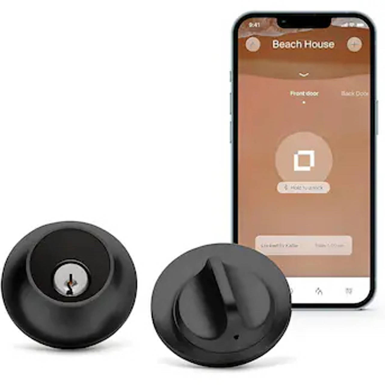 Level Lock Touch Edition Smart Lock Matte Black Smart Bluetooth Electronic Deadb