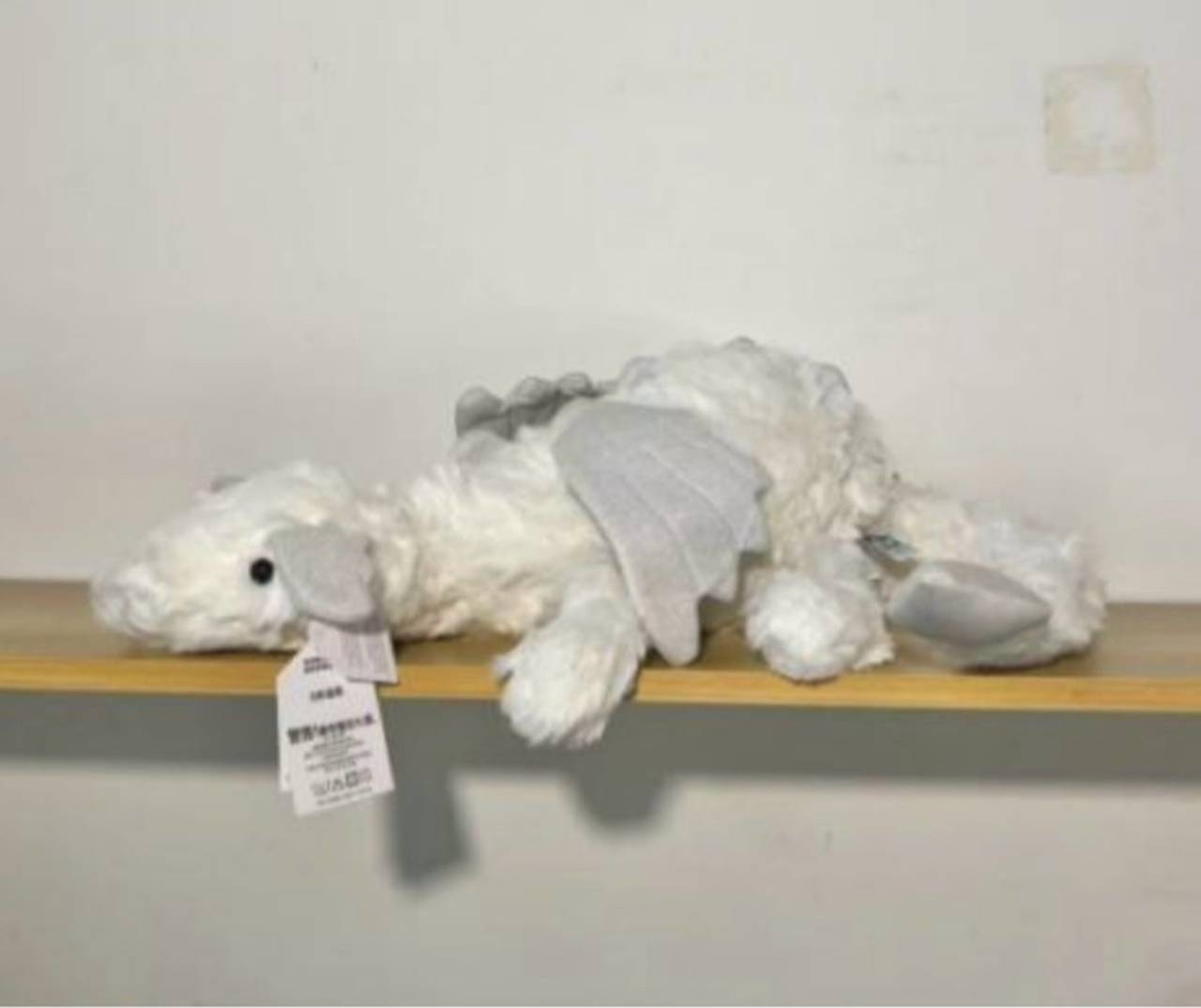 Jellycat Snow Dragon Plush Toy Large White