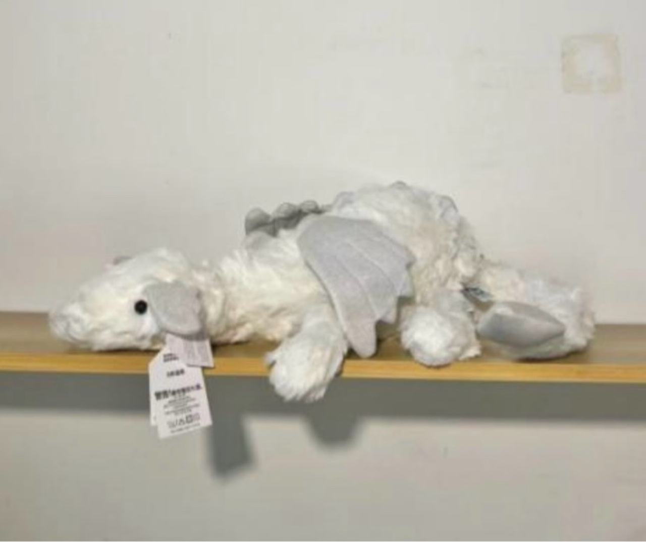 Jellycat Snow Dragon Plush Toy Large White