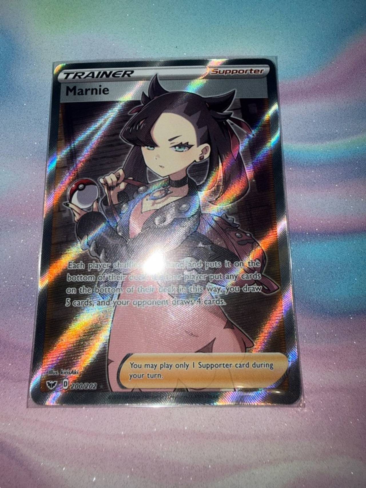 Pokemon TCG Marnie Full Art Sword & Shield Card