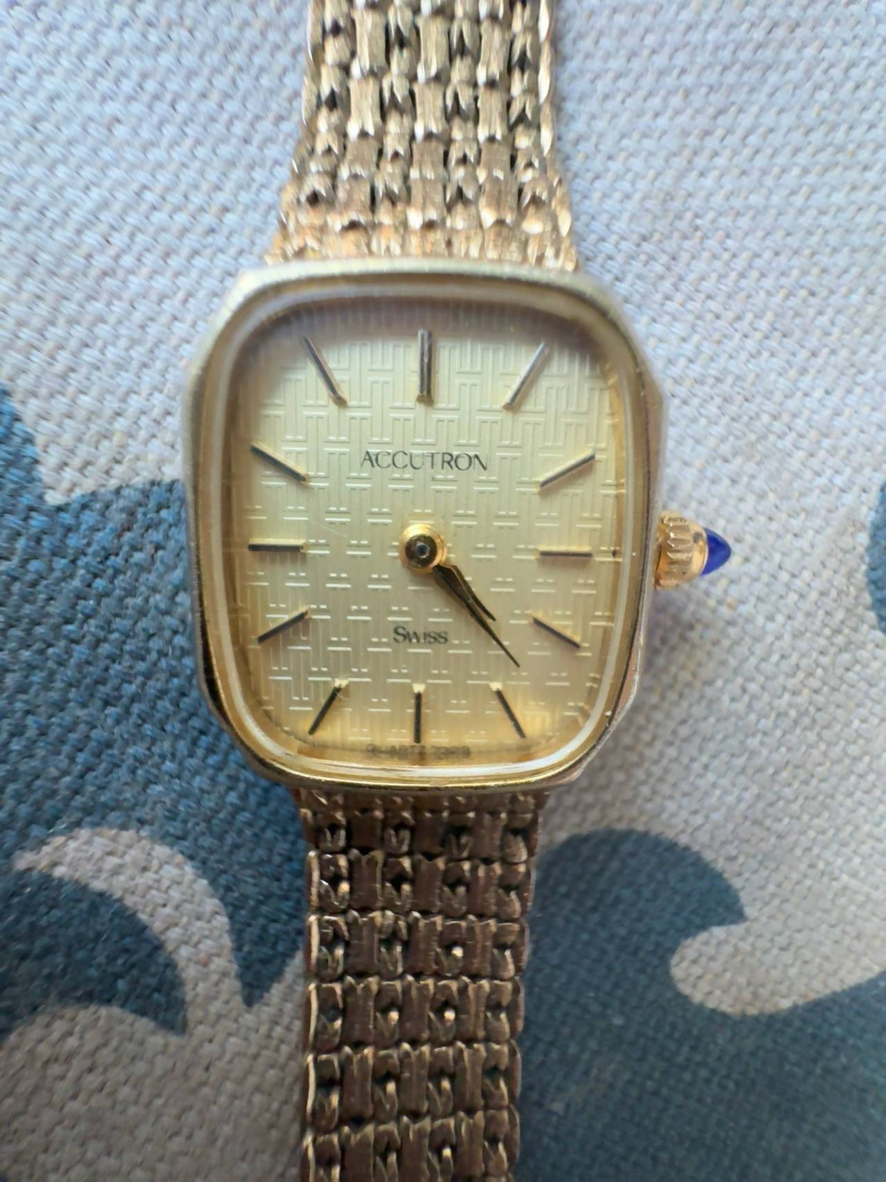 Bulova Accutron P1 Vintage Ladies Gold Tone Quartz Watch