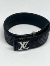 Louis Vuitton Slim Bracelet Black Leather 9‑Inch - Image 5