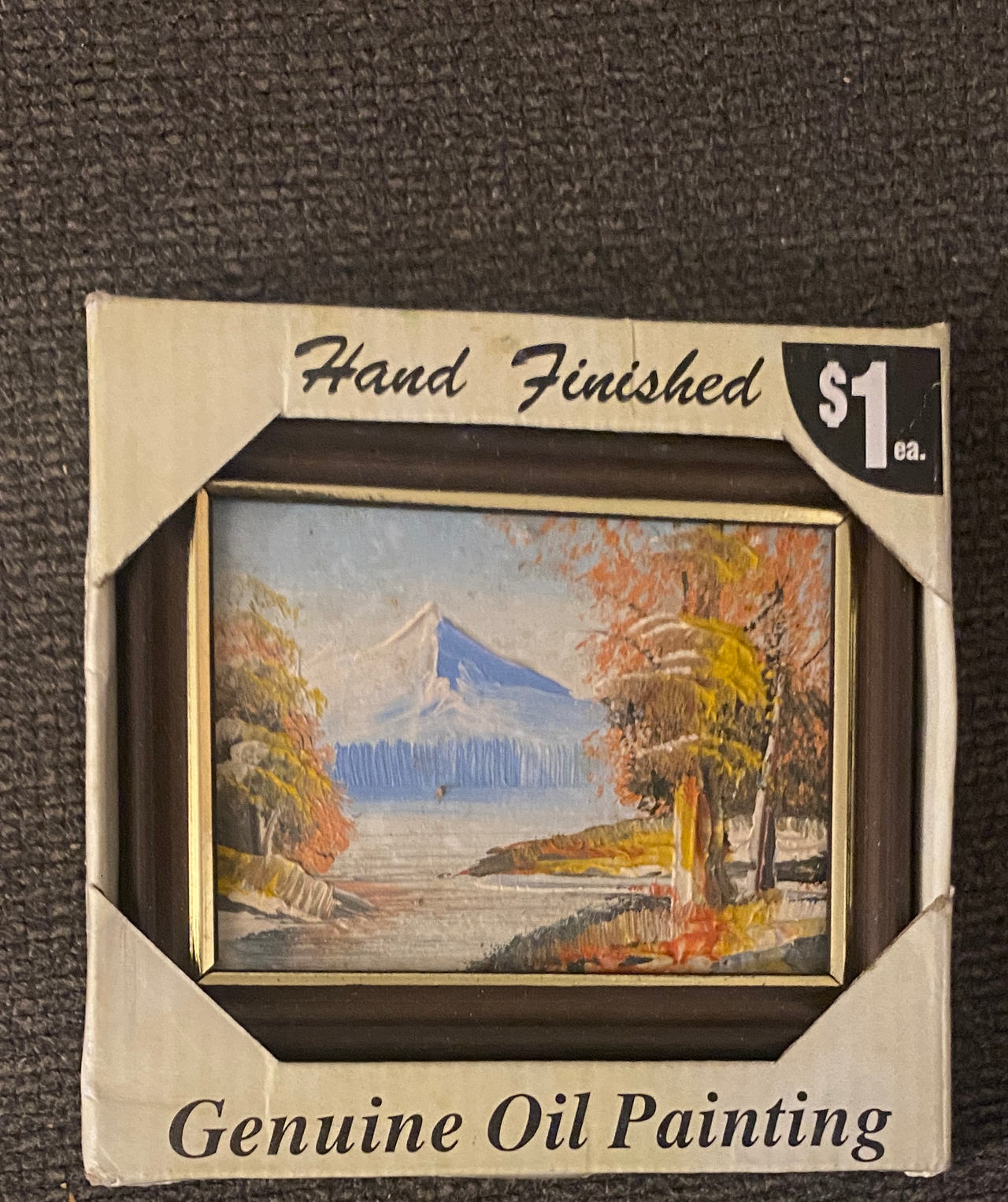 Vintage Miniature Hand Finished Oil Painting