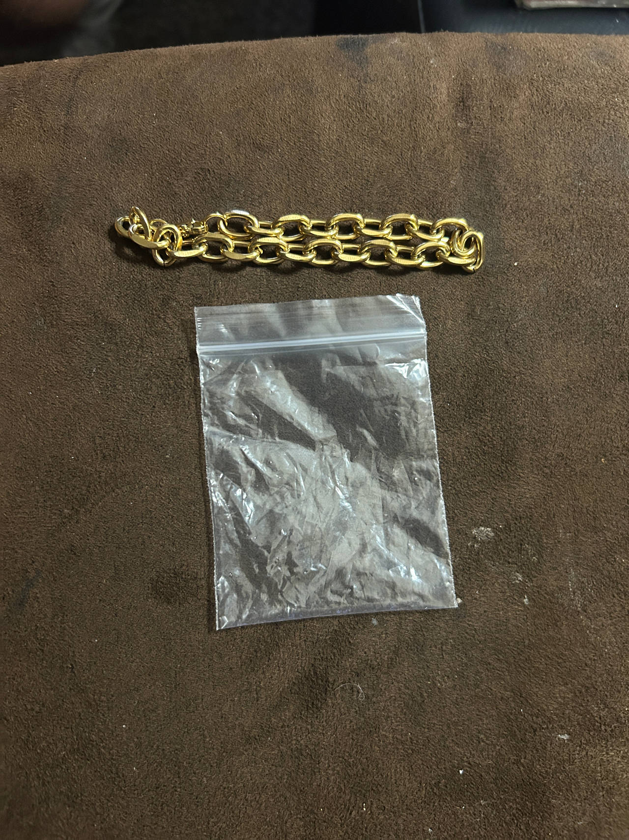 Gold Tone Double Link Bracelet
