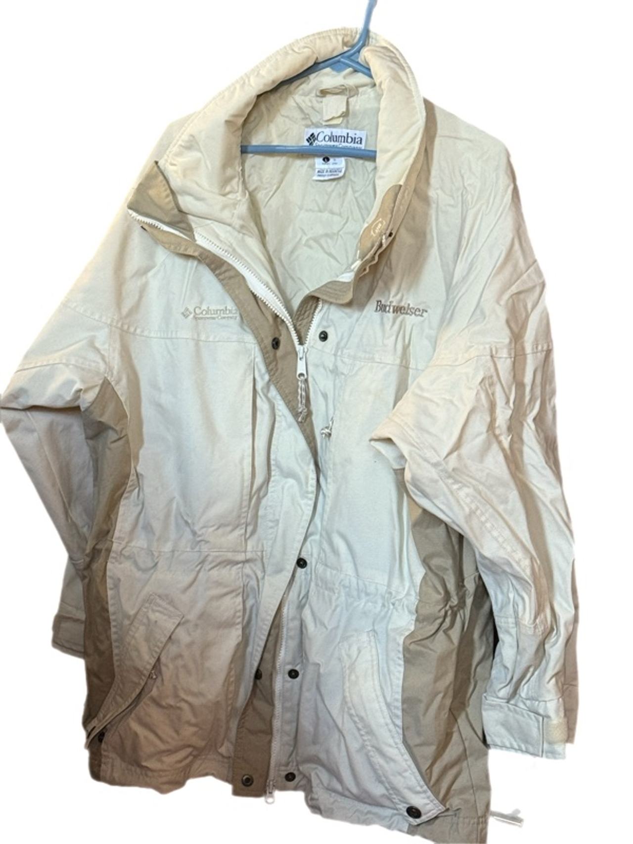 Columbia men’s jacket with Budweiser logo