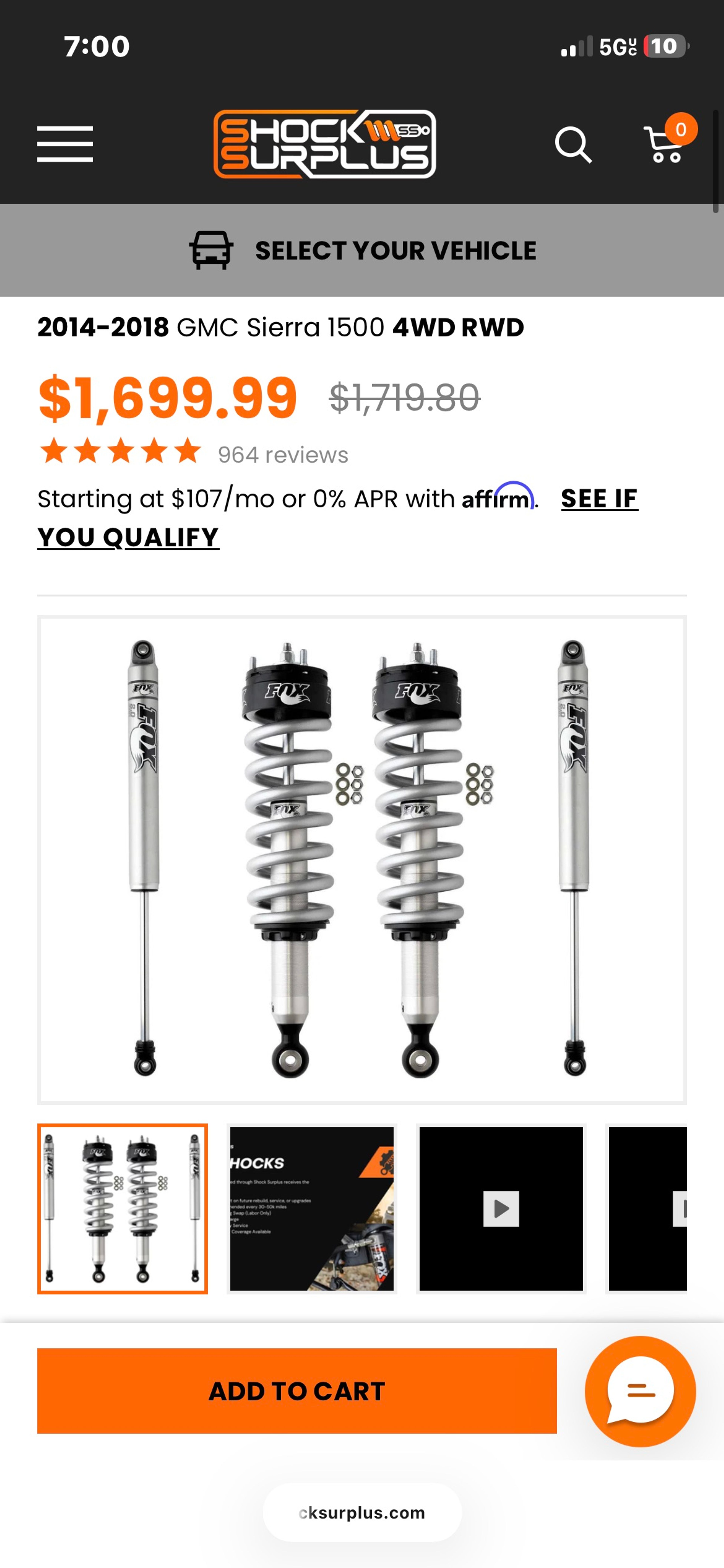 Fox 2.0 Performance Series Front Coilover IFP Shock - Image 4