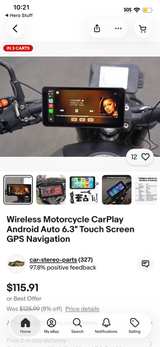 Motorcycle CarPlay Screen 6.86" Wireless Android Auto - Image 2