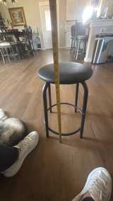 Black Padded Metal Stool - Image 4