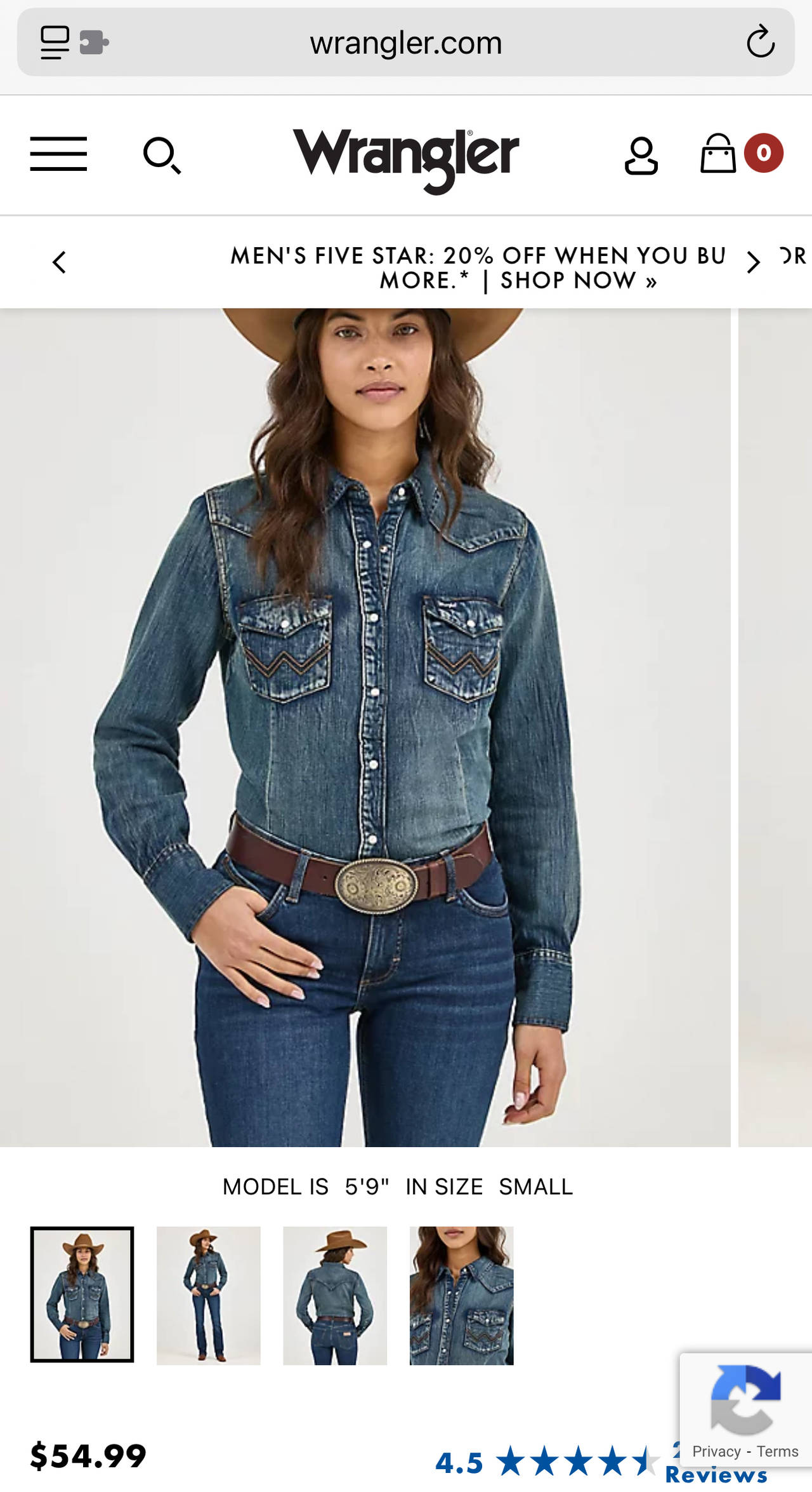 Wrangler Women's Denim Western Shirt