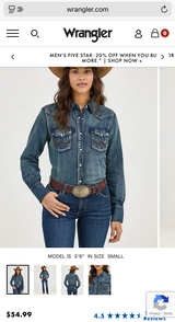 Wrangler Women's Denim Western Shirt - Image 1