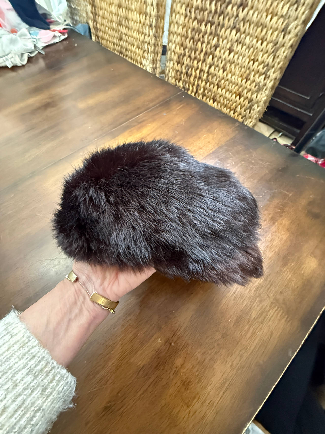 Vintage Real Fur Pillbox Hat