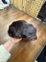 Vintage Real Fur Pillbox Hat - Image 1
