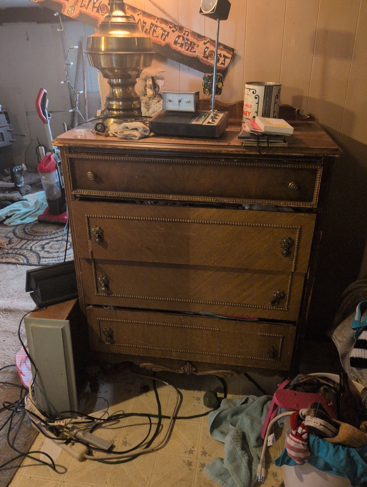 Vintage 4-Drawer Wood Dresser