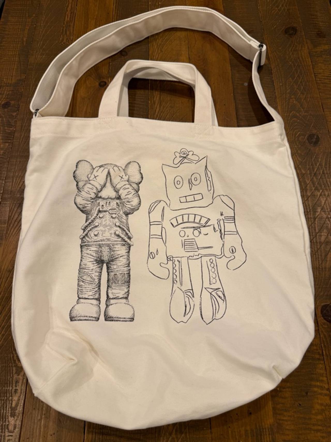 Uniqlo KAWS x Andy Warhol 2-Way Tote Bag Off-White