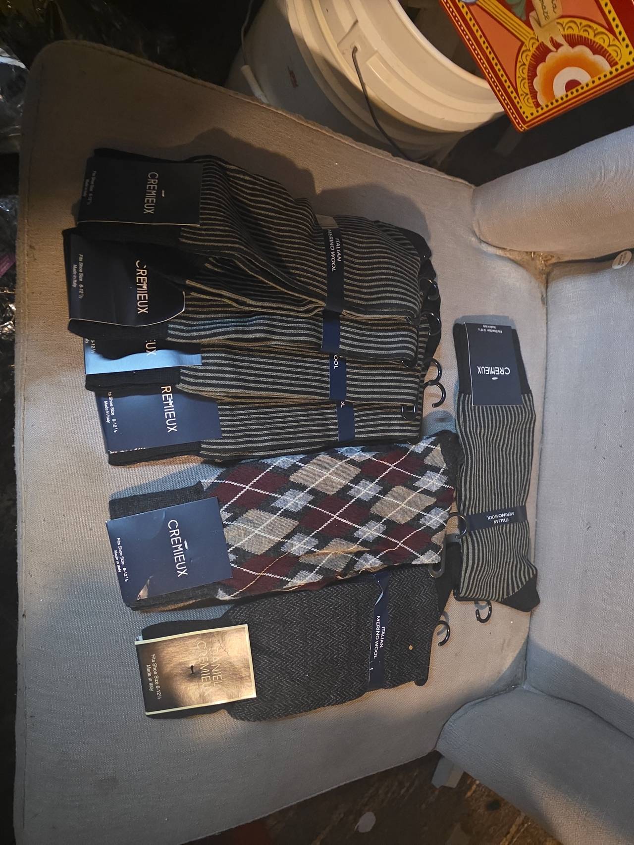 Cremieux Italian Merino Wool Dress Socks Bundle
