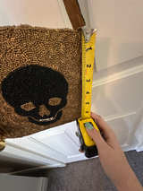 Handmade Beaded Skull Crossbody Bag - Image 1